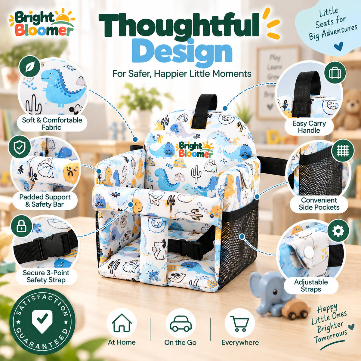 Baby High Chair and Cart Seat Cushion