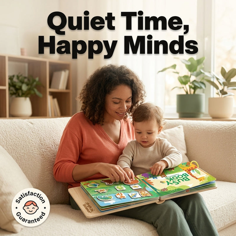 Quiet Busy Book - quiet time happy minds, mom and toddler