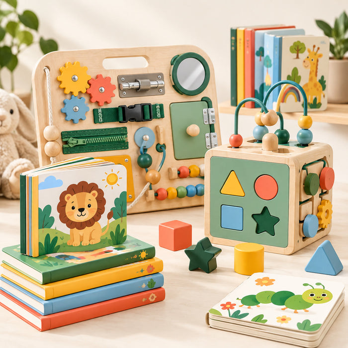 Busy Boards, Books and Cubes