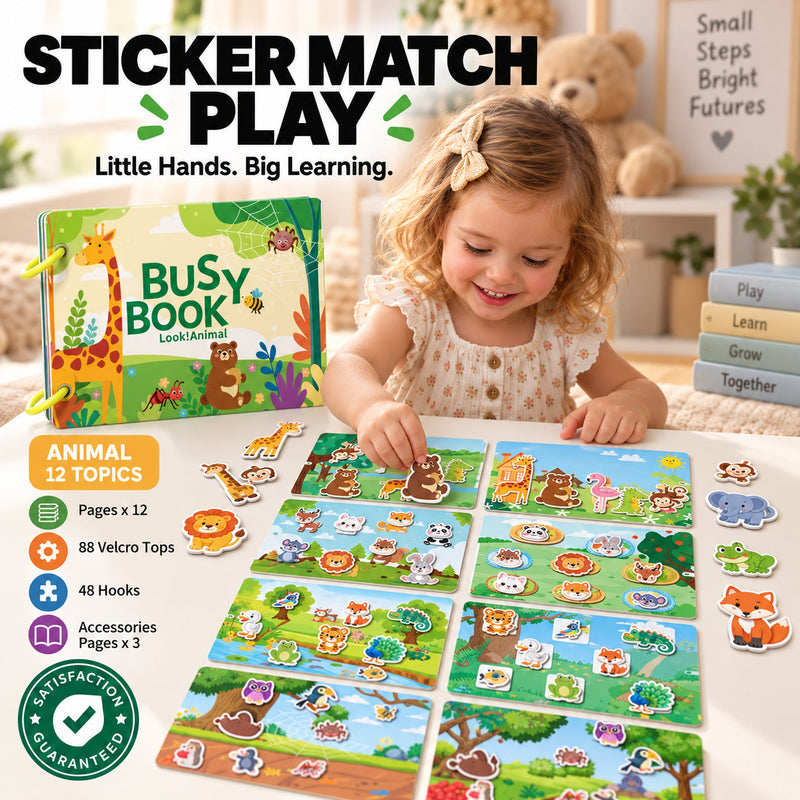 Montessori Quiet Busy Book for Toddlers