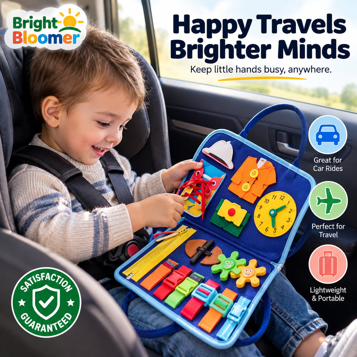 Montessori Toddler Travel Busy Board