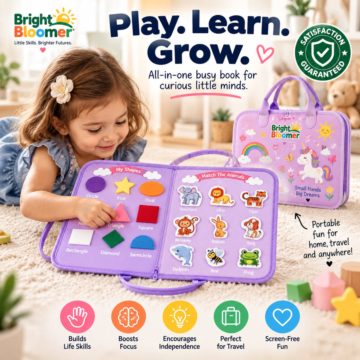 Montessori Toddler Travel Busy Board
