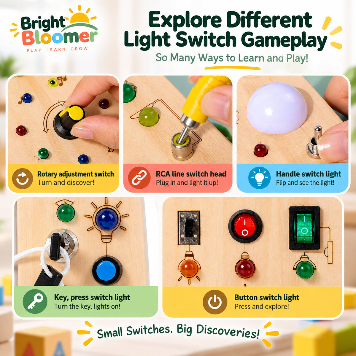 Montessori Busy Light Switch Board