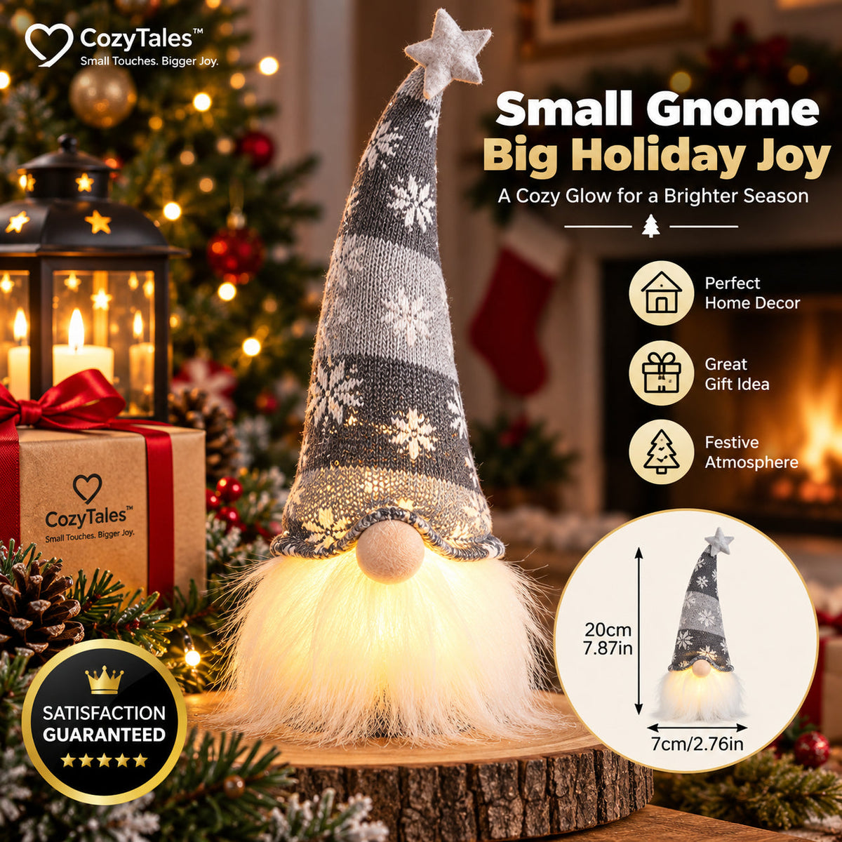 LED Gnome Christmas Ornament