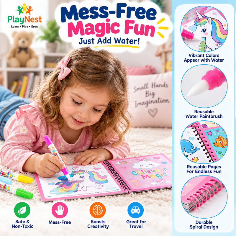 Reusable Magic Water Drawing Book