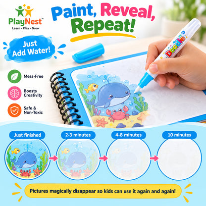 Reusable Magic Water Drawing Book