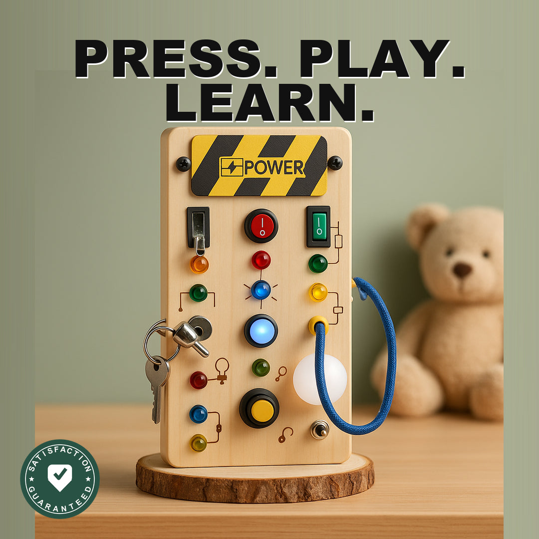Montessori Busy Light Switch Board - Press. Play. Learn.